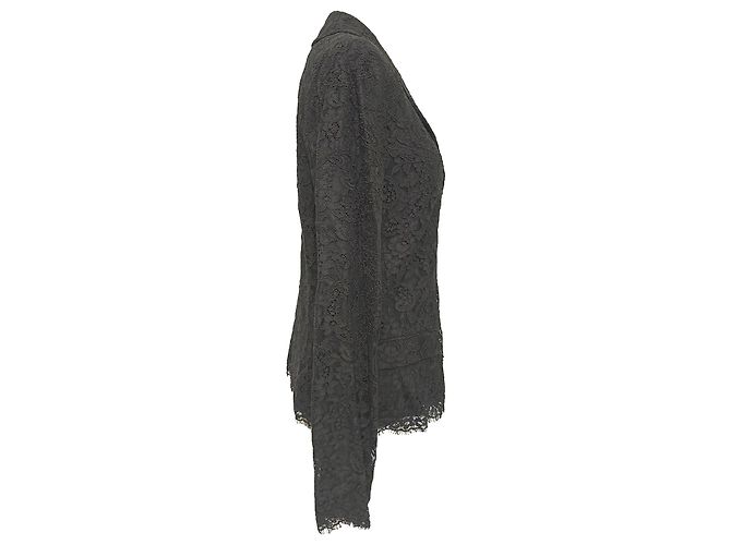 Devotion Dolce & Gabbana Spitzenblazer aus schwarzer Baumwolle - Ansicht 2