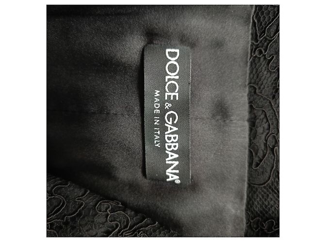 Devotion Dolce & Gabbana Spitzenblazer aus schwarzer Baumwolle - Ansicht 4