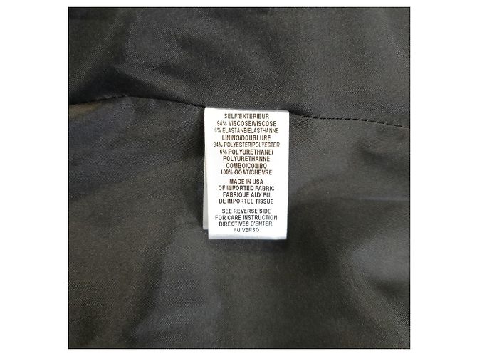 Blazer smoking Theory Leandria com acabamento em couro em viscose preta - vista 5
