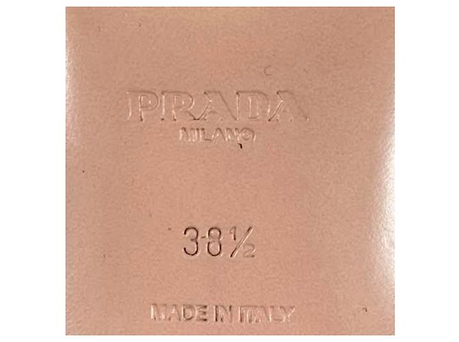 Sandali piatti slide in pelle marrone con effetto coccodrillo Prada Rosso - vista 10