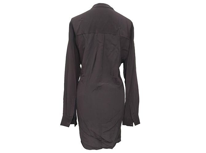 Joseph Mini-Hemdkleid aus schwarzer Seide - Ansicht 3