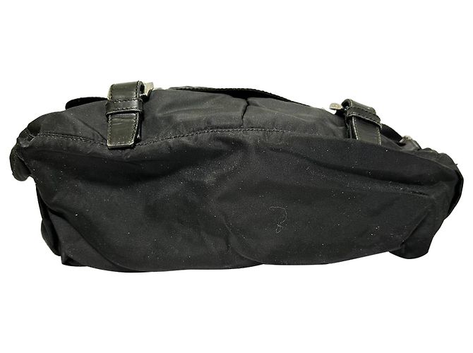 Borsa a tracolla Prada Tessuto in nylon nero - vista 4