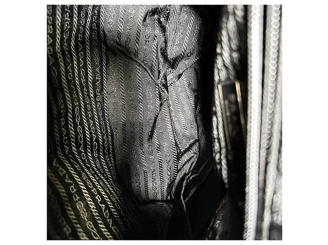 Borsa a tracolla Prada Tessuto in nylon nero - vista 6