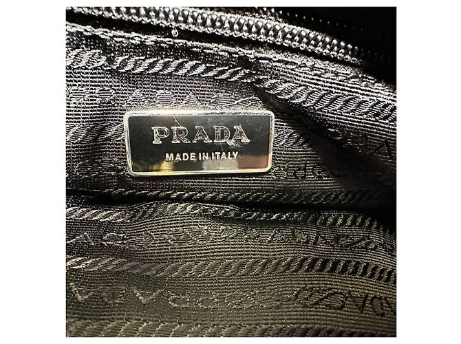 Borsa a tracolla Prada Tessuto in nylon nero - vista 8