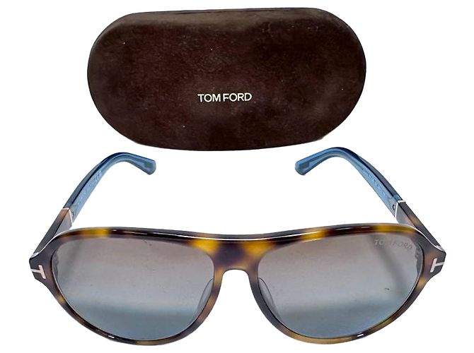 Gafas de sol Tom Ford Quincy 59MM Pilot en acetato marrón Castaño - vista 9