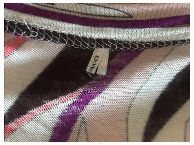 Vestido longo Emilio Pucci com estampa multicolorida Marrom Preto Rosa Branco Cinza Roxo - vista 6