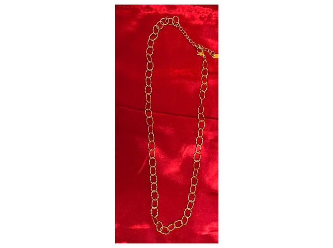 Autre Marque Collana a Catena con Maglie Ovali Dorate D'oro - vista 2