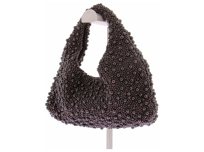 Borsa a mano con perle viola Massimo Dutti - vista 2