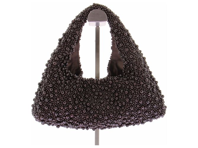 Borsa a mano con perle viola Massimo Dutti - vista 3