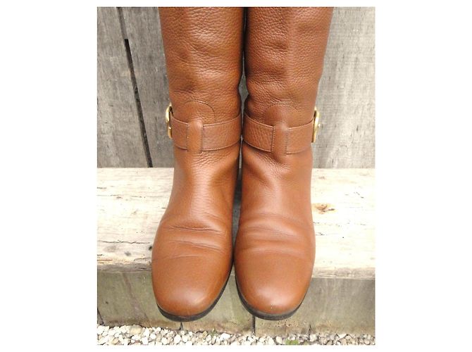 Gucci Botas Altas de Cuero Marrón Castaño - vista 3