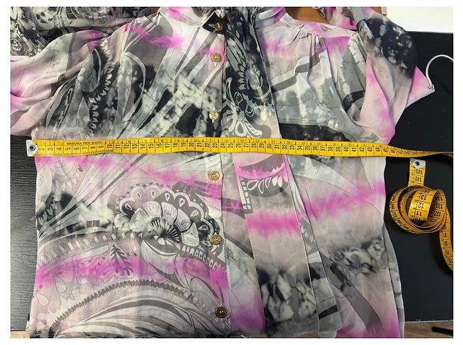 Blusa Emilio Pucci de seda estampada con lazo Negro Rosa Multicolor Gris - vista 10