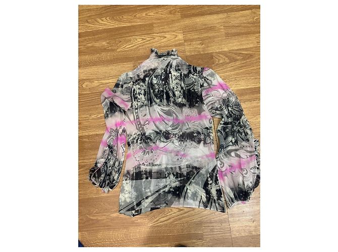 Blusa Emilio Pucci de seda estampada con lazo Negro Rosa Multicolor Gris - vista 8