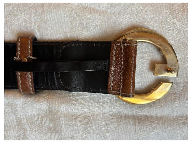 Cintura Gucci GG Supreme e Bambù Marrone Monogramma - vista 7