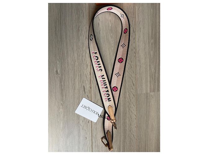 Tracolla Louis Vuitton Monogram Rose in Tela Rosa Beige Monogramma - vista 2