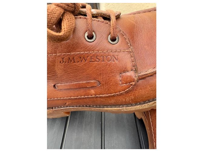 J.M. Weston 620-11 Scarpe da barca in pelle marrone - vista 4
