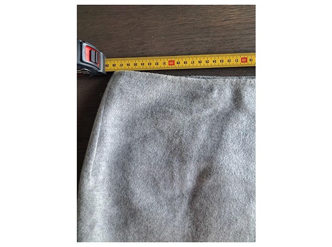 Loro Piana Falda de Cachemira Gris - vista 6