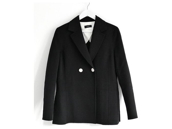 Joseph Wolle-Kaschmir Blazer Doppelrevers Schwarz - Ansicht 2