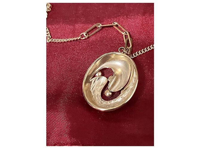 Autre Marque Collana dorata con perle e pendente D'oro - vista 7