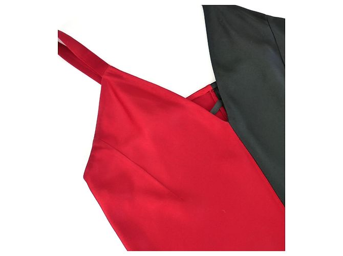 Haider Ackermann Top Canottiera Bicolore Nero Rosso - vista 4