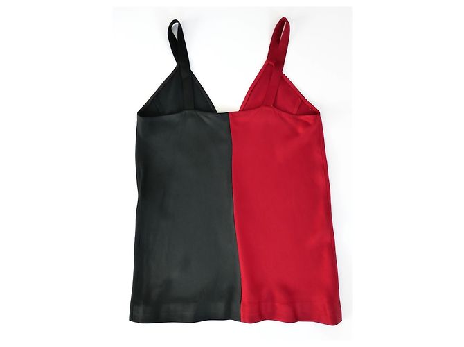 Haider Ackermann Top Canottiera Bicolore Nero Rosso - vista 5