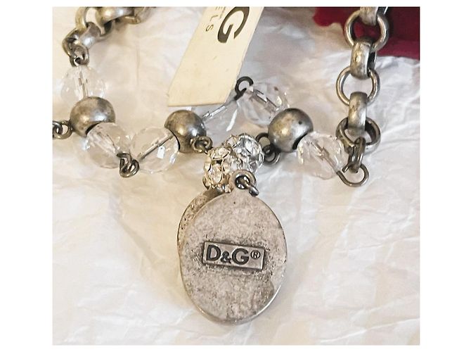 Collana Dolce & Gabbana Cammeo e Cristalli Swarovski Argento Multicolore Silver hardware - vista 12
