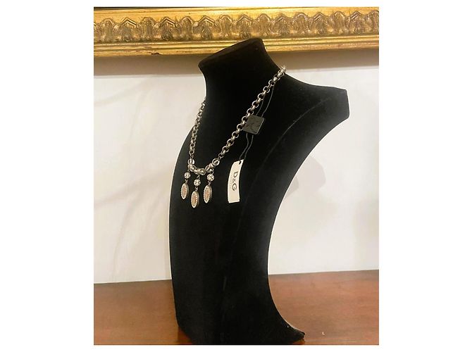 Collana Dolce & Gabbana Cammeo e Cristalli Swarovski Argento Multicolore Silver hardware - vista 16