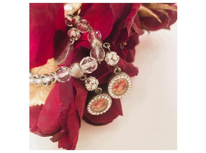 Collana Dolce & Gabbana Cammeo e Cristalli Swarovski Argento Multicolore Silver hardware - vista 17