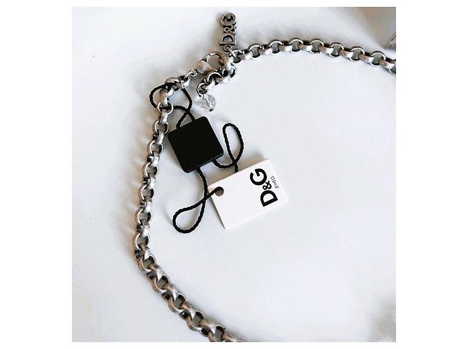 Collana Dolce & Gabbana Cammeo e Cristalli Swarovski Argento Multicolore Silver hardware - vista 18
