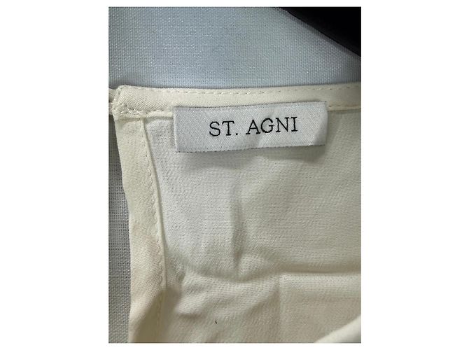 Autre Marque ST. AGNI Body maniche lunghe misto viscosa crema - vista 2