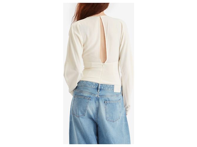 Autre Marque ST. AGNI Body maniche lunghe misto viscosa crema - vista 6