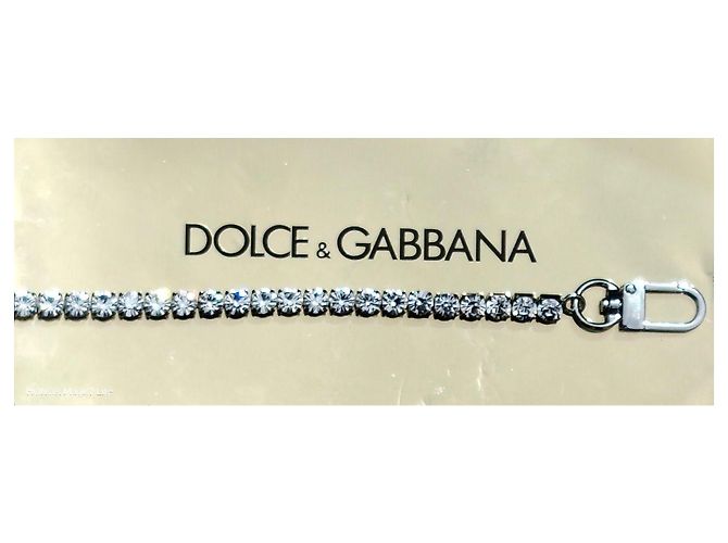 Dolce & Gabbana Bracciale Catena Cristalli Argento - vista 3