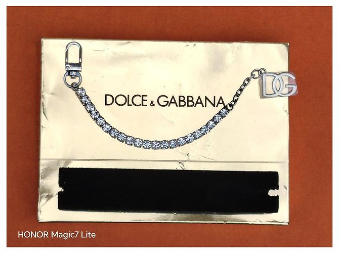 Dolce & Gabbana Bracciale Catena Cristalli Argento - vista 6