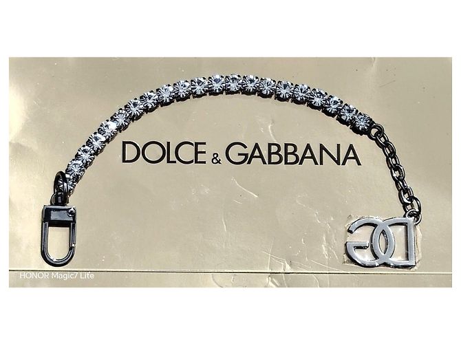 Dolce & Gabbana Charm per borsa catena cristalli Argento Silver hardware - vista 4