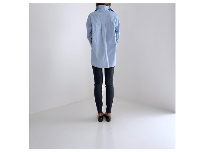 Louis Vuitton Pantalon en cuir bleu marine Pré-Fall 2013 Bleu foncé - vue 10