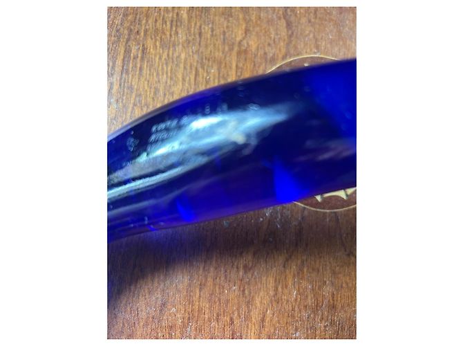Autre Marque Boda Kosta Konstglas Blue Glass Serpent Sculpture Black White Red - view 3