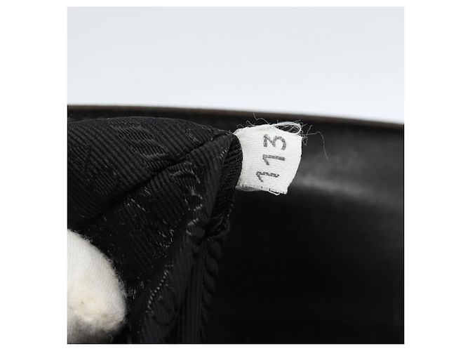 Borsa Tote PRADA in plastica con catena in pelle nera e argento Auth bs35453 Nero - vista 12