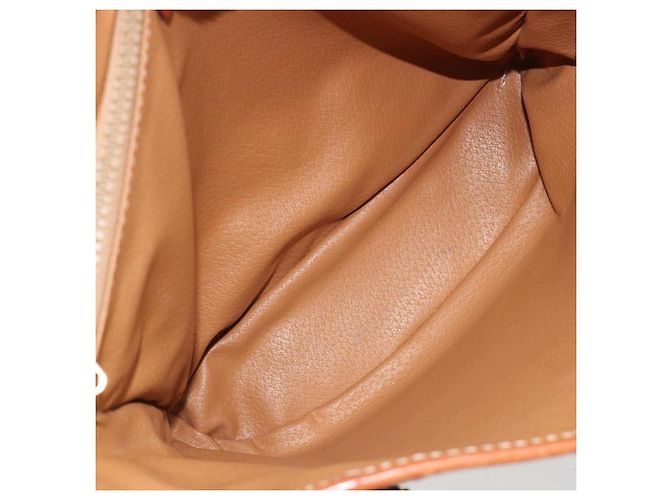 Céline Borsa Tote CELINE Macadam Canvas PVC Beige Oro Auth 183002 D'oro - vista 10