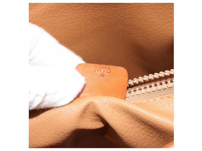Céline Borsa Tote CELINE Macadam Canvas PVC Beige Oro Auth 183002 D'oro - vista 12