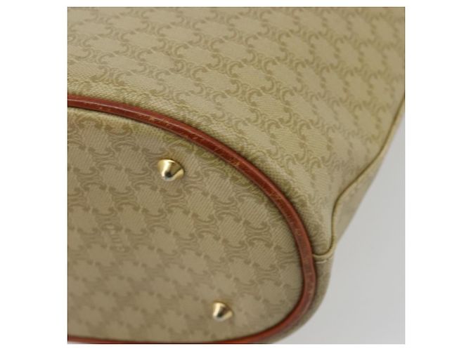 Céline Borsa Tote CELINE Macadam Canvas PVC Beige Oro Auth 183002 D'oro - vista 16