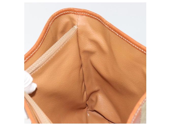Céline Borsa Tote CELINE Macadam Canvas PVC Beige Oro Auth 183002 D'oro - vista 20