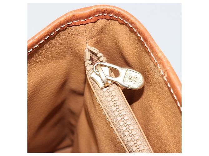 Céline Borsa Tote CELINE Macadam Canvas PVC Beige Oro Auth 183002 D'oro - vista 22