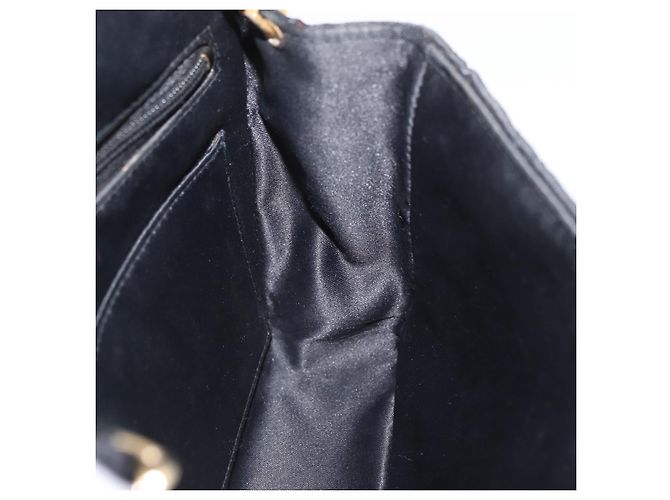 CHANEL Mini Matelasse 17 Chain Shoulder Bag Satin Black Gold CC Auth 182739SAV Nero D'oro - vista 21