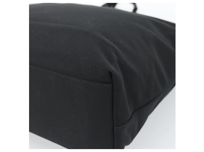 Borsa a tracolla Salvatore Ferragamo Vala Chain in tela nero argento Auth 183134 - vista 15