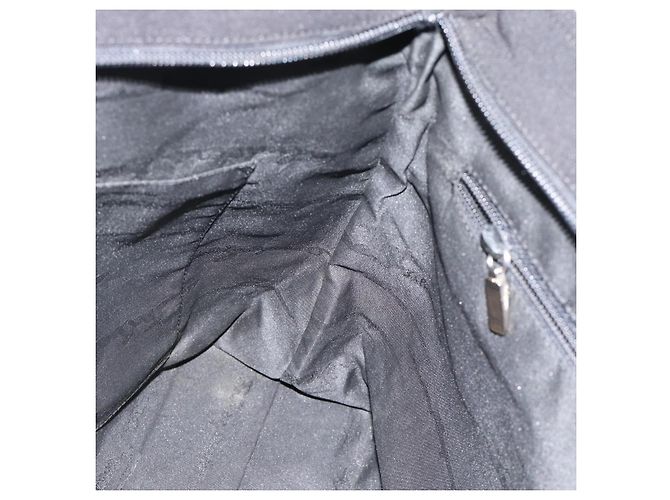 Borsa a tracolla Salvatore Ferragamo Vala Chain in tela nero argento Auth 183134 - vista 18