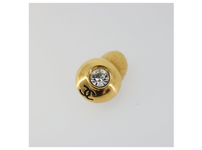 Orecchini CHANEL metallo Gold Tone CC Auth 183504 - vista 2