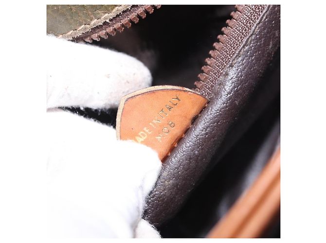 Céline Borsa a Spalla CELINE in Pelle Verde Oro Auth 183117 D'oro - vista 12