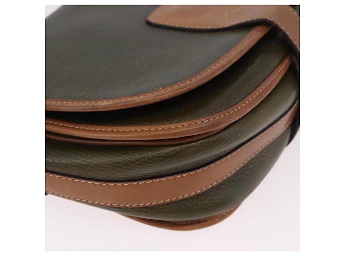 Céline Borsa a Spalla CELINE in Pelle Verde Oro Auth 183117 D'oro - vista 14