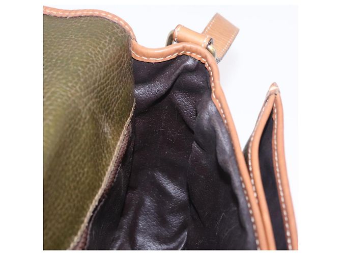 Céline Borsa a Spalla CELINE in Pelle Verde Oro Auth 183117 D'oro - vista 19