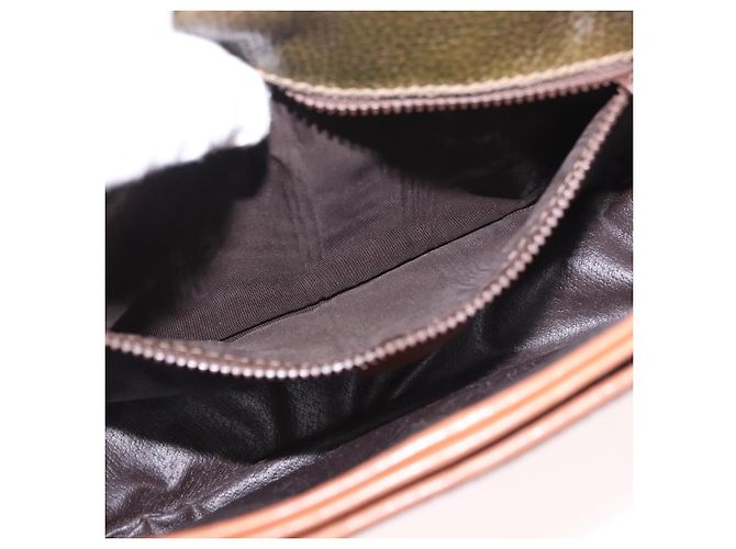 Céline Borsa a Spalla CELINE in Pelle Verde Oro Auth 183117 D'oro - vista 22