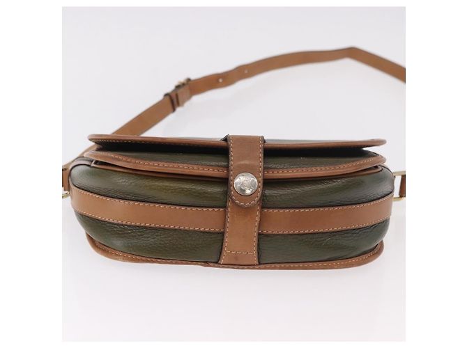 Céline Borsa a Spalla CELINE in Pelle Verde Oro Auth 183117 D'oro - vista 5
